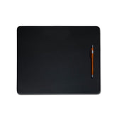 Small Black Leatherette Conference Table Pad, 14 x 11.5